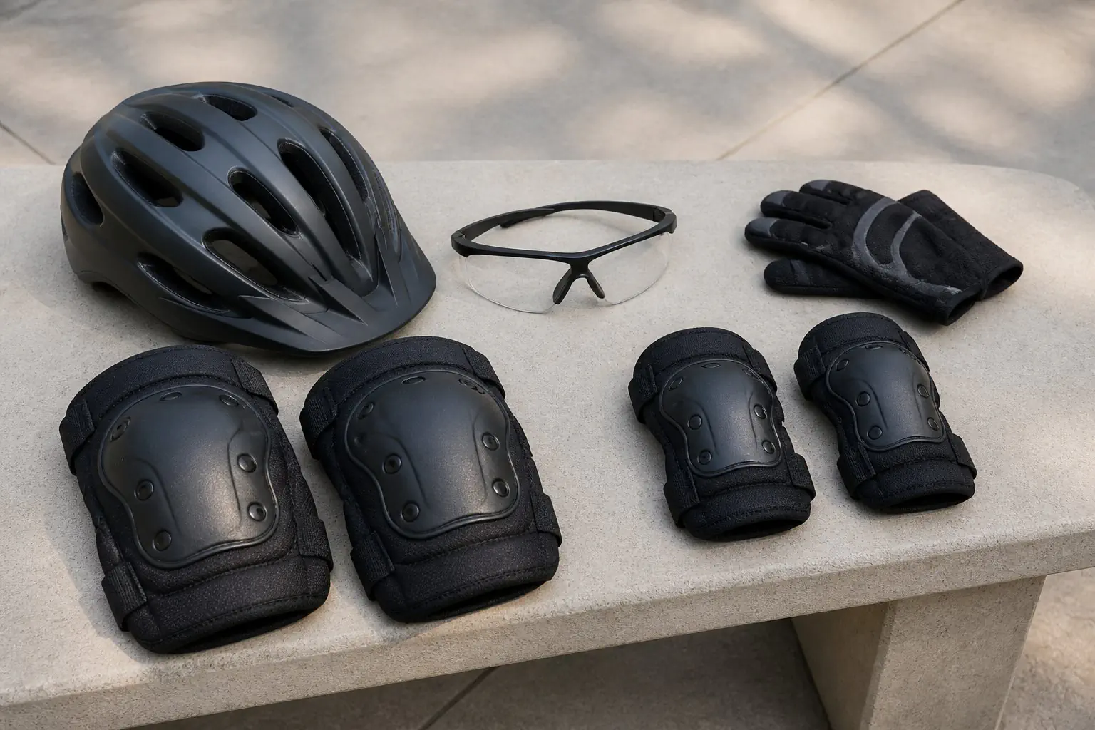 Casque, gants et protections pour le vélo, le skateboard ou le roller.